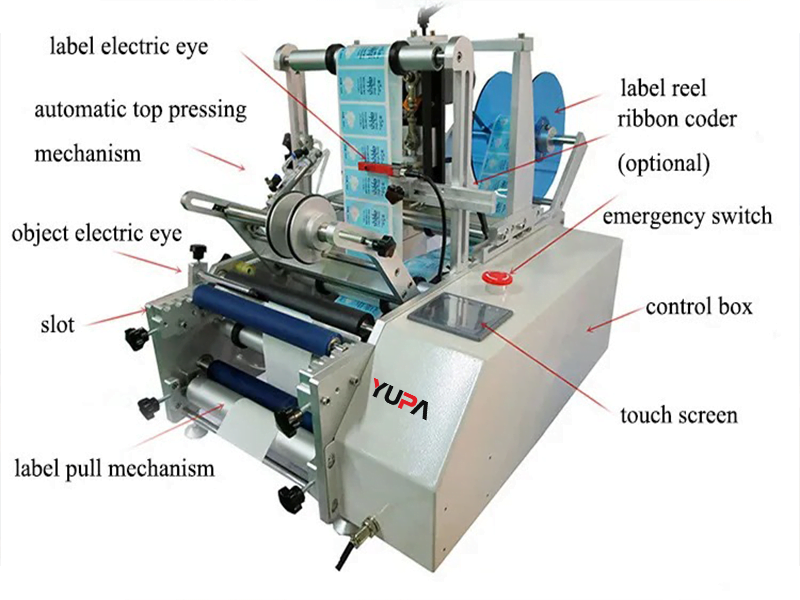 Máy dán tem nhãn chai tròn bán tự động